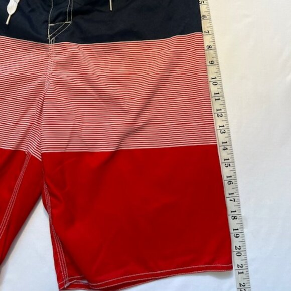 Hang Ten - Size 30 Men's Board Shorts - Red, White, Navy Swim Board Shorts - Picture 6 of 11